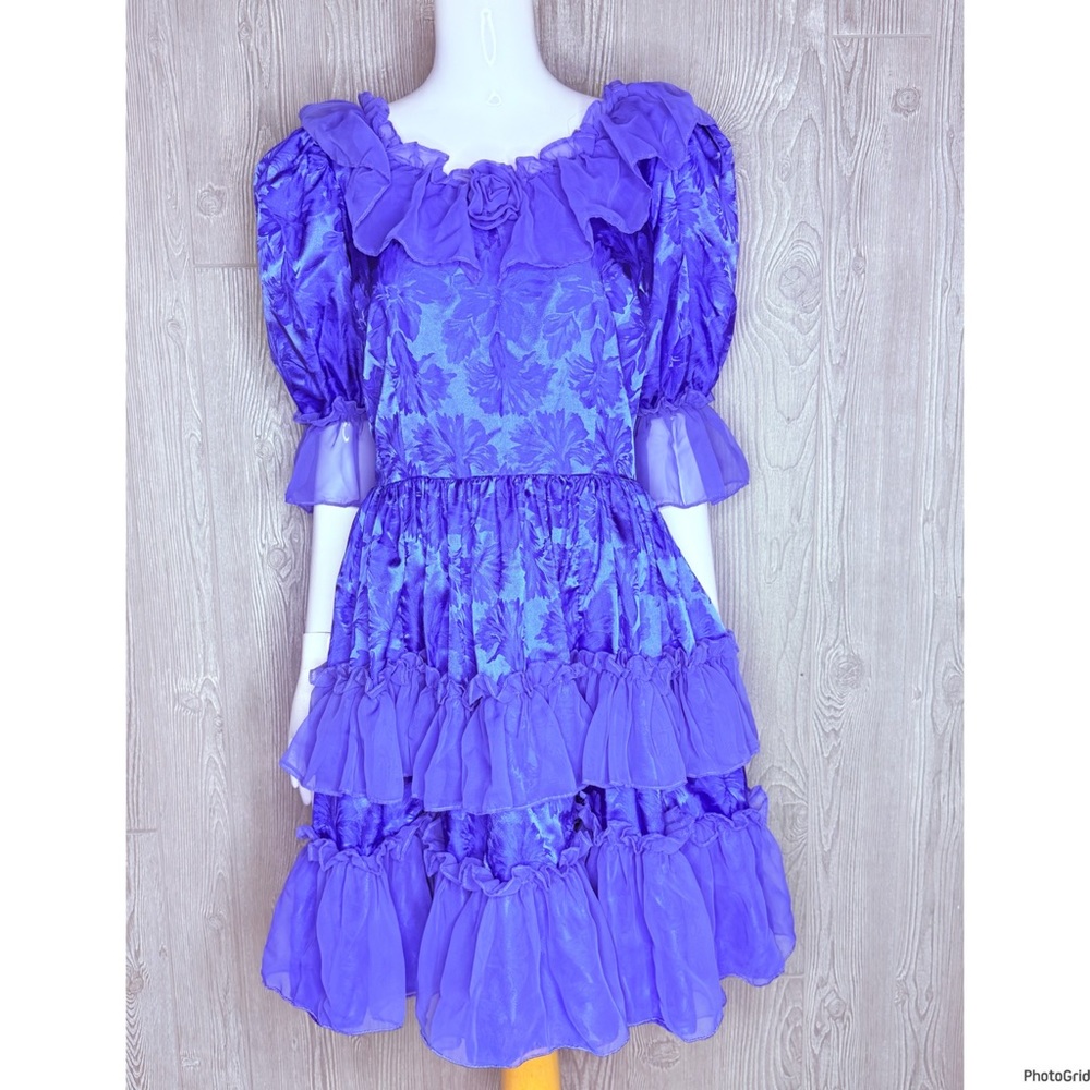 Vintage call it fancy square dancing line dancing Halloween cosplay ruffle dress